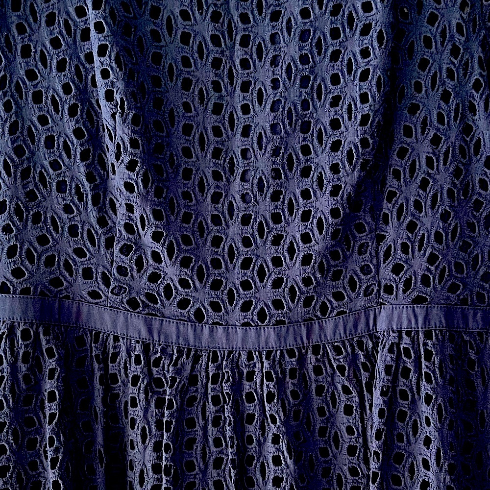 HALLHUBER Navy Blue UNWORN heavy lace shift dress! Size UK 8, FR 38, EUR 36 NWOT - Picture 3 of 4